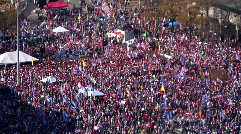 WATCH: Trump supporters rally in the streets of Washington, D.C. for 'million MAGA march'