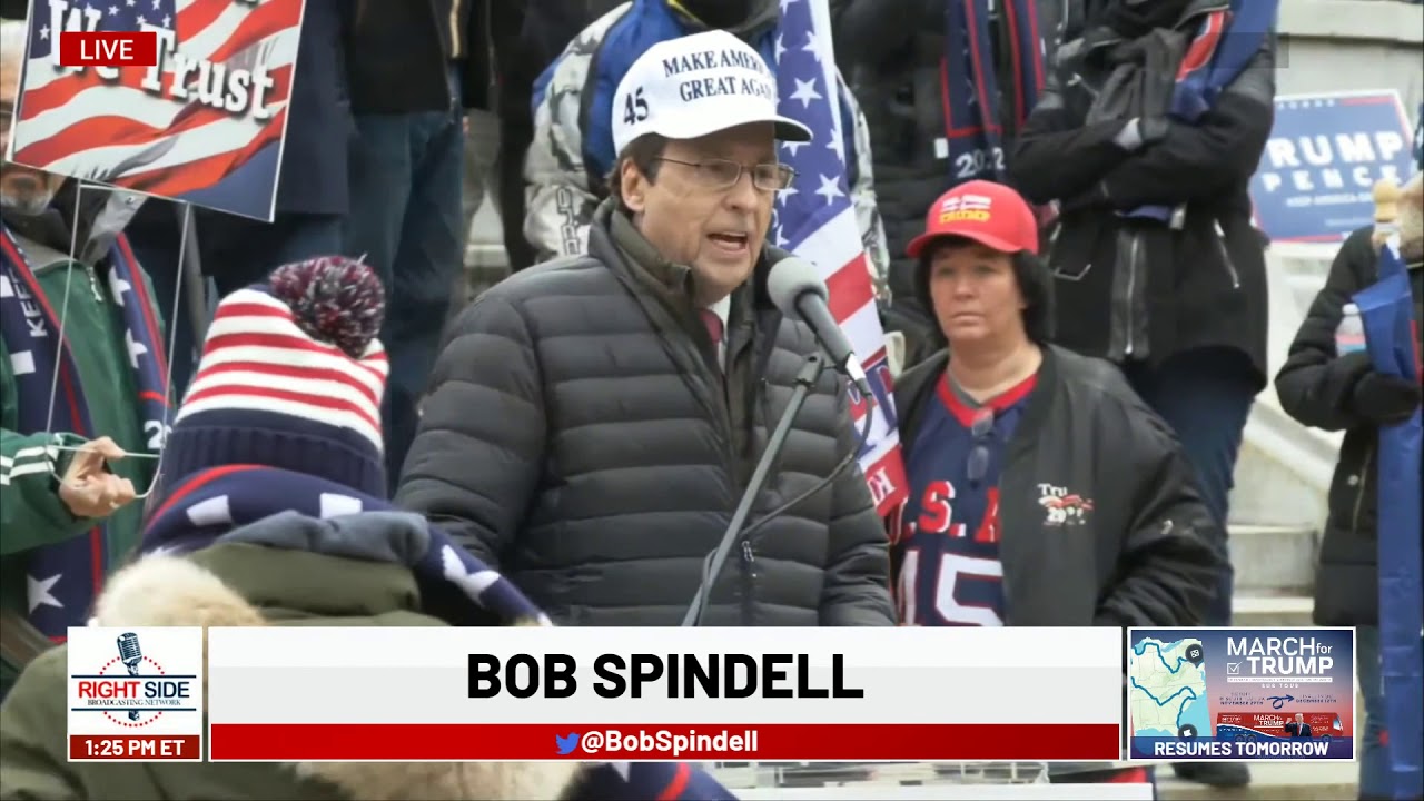 Bob Spindell Speaks at March for Trump Bus Tour Stop in Madison, WI 12/7/20/7/20