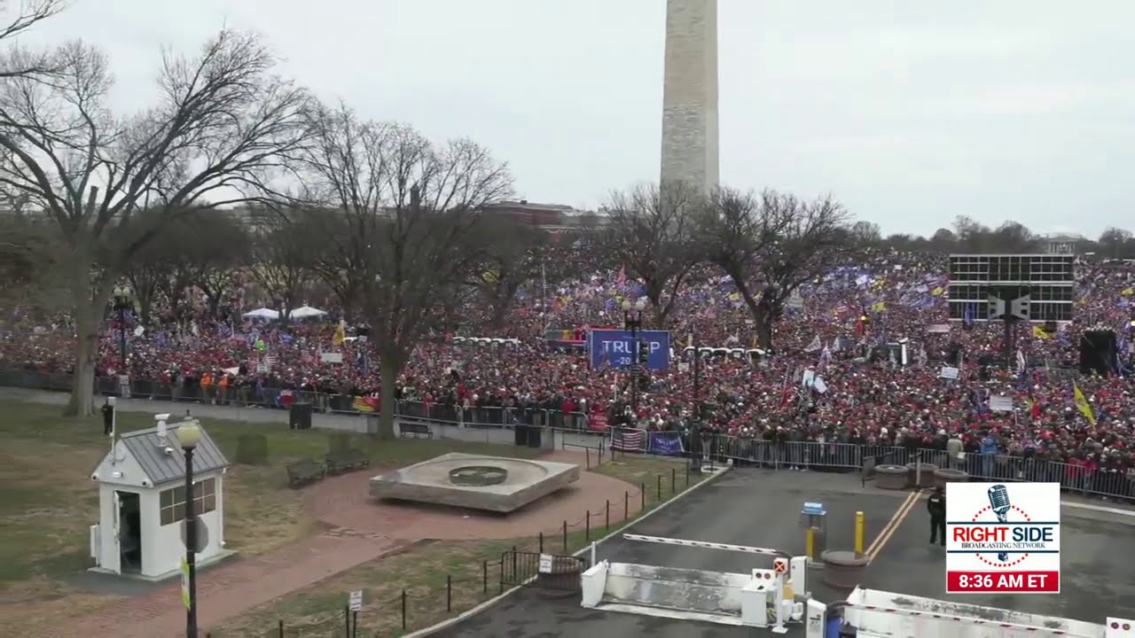 AMAZING! AERIAL SHOT OF TRUMP RALLY IN DC 1/6/21