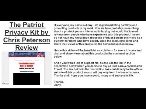 The Patriot Privacy Kit by Chris Peterson Review | Find Honest Reviews In The Comments