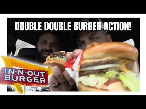 Eating In-N-Out Burger 'Double Double Burger'