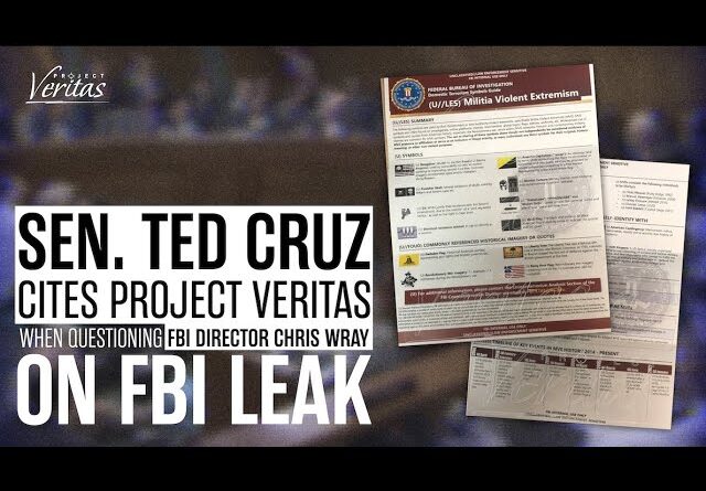 BREAKING: Sen Ted Cruz Cites Project Veritas FBI Leak When Questioning FBI Director Christopher Wray