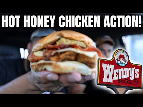 Eating Wendy's Hot Honey Chicken Sandwich