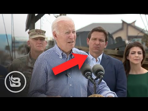 The Look on DeSantis’ Face As Biden Says Hurricane Is Proof of Climate Change Is PERFECT