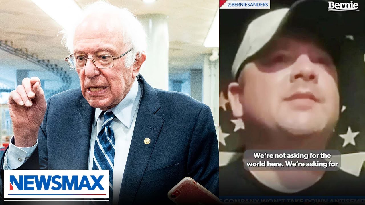 Far-left Bernie Sanders video features NEWSMAX clip of railroad worker