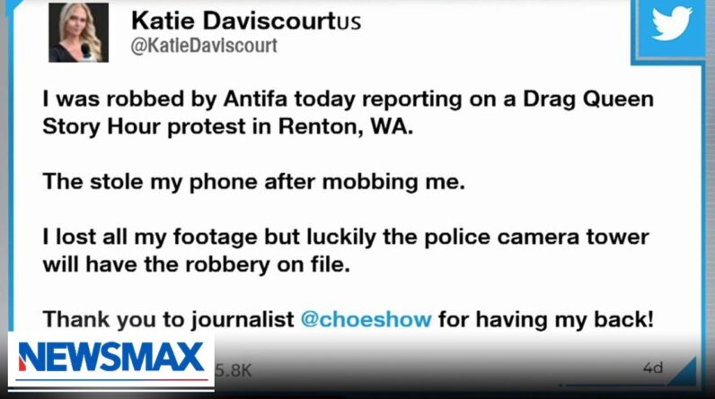 VIDEO: Journalist attacked by Antifa members outside drag event