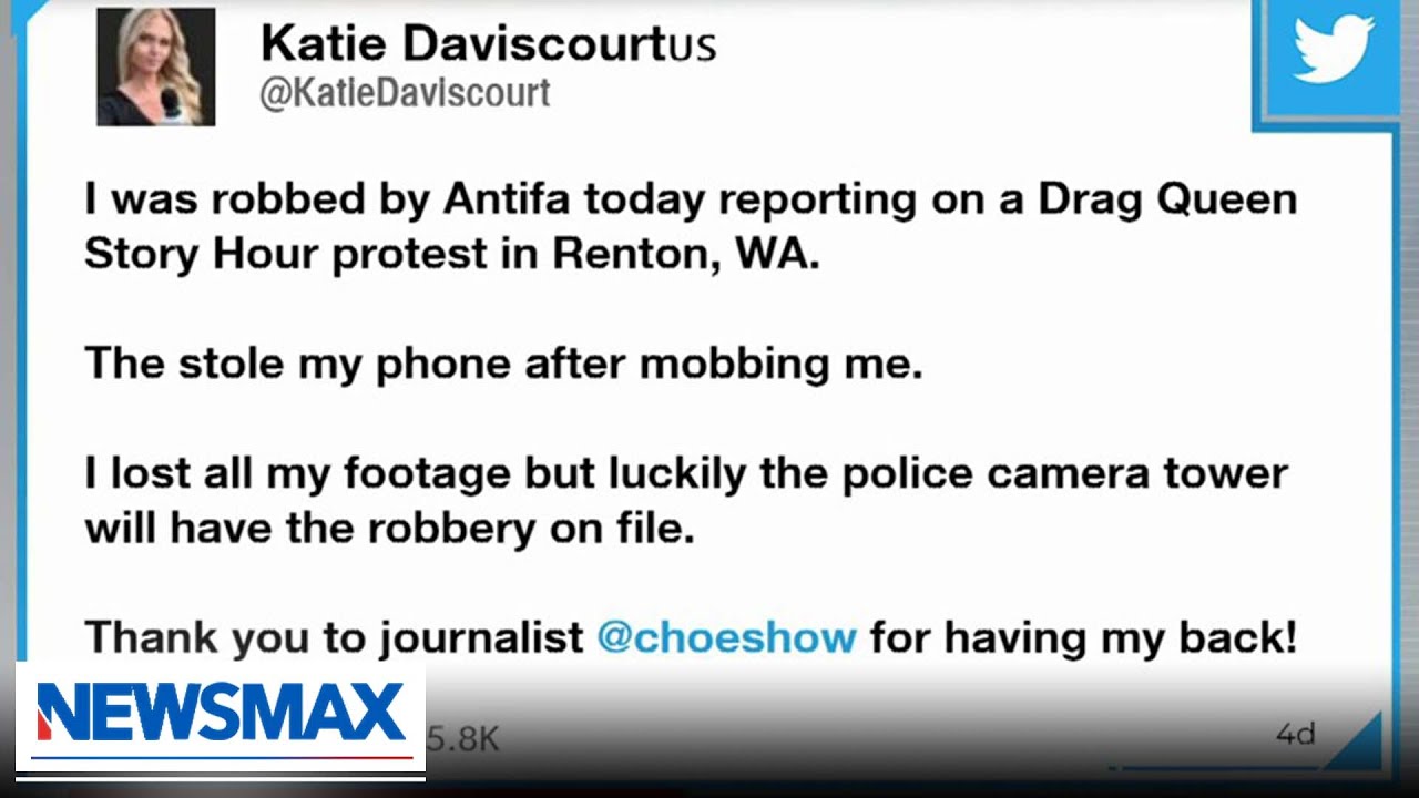 VIDEO: Journalist attacked by Antifa members outside drag event