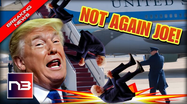 Trump Trolls After Biden CRASHES on AF1's Stairs, Leaving His Handlers SCRAMBLING for a 2024 Plan B