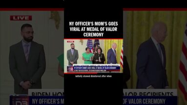 NY Officer's Mom's Goes Viral At Medal of Valor Ceremony