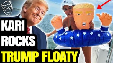 Kari Lake Breaks Internet Wearing Bikini, Blow-Up Trump