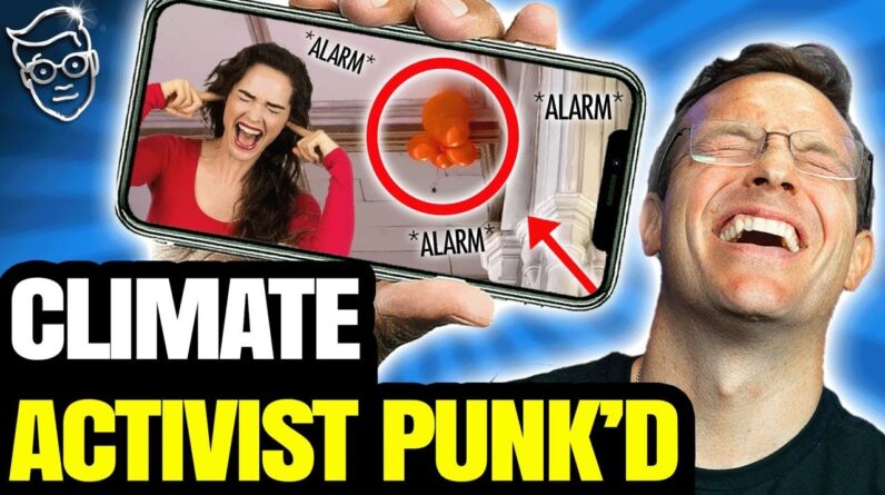 Climate Cult Activists PUNK'D By Genius YouTuber with Alarms Tied To Balloons 😂 🎈