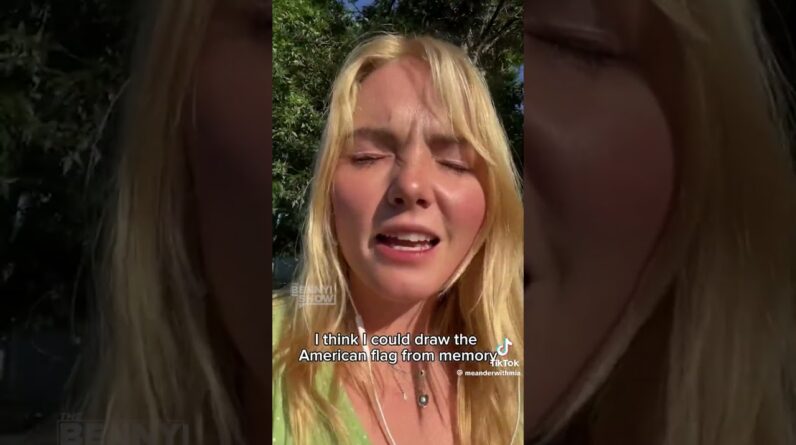 Australian girl TRIGGERED by American flags 🤣️️️️