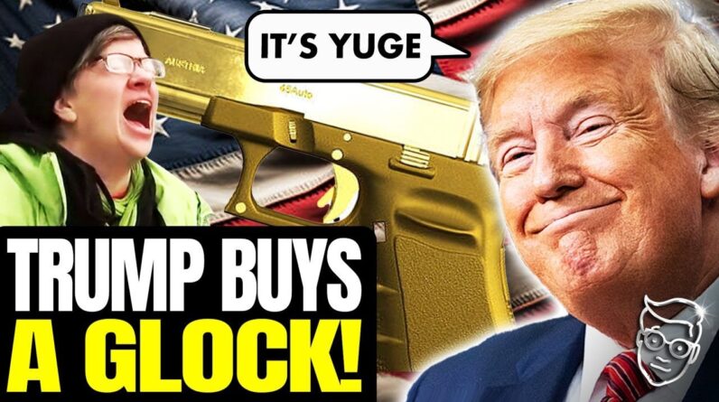 Trump Holds GOLDEN GLOCK With His FACE On It, DECLARES 'I Want To BUY It!' | Libs Seethe SALTY Tears