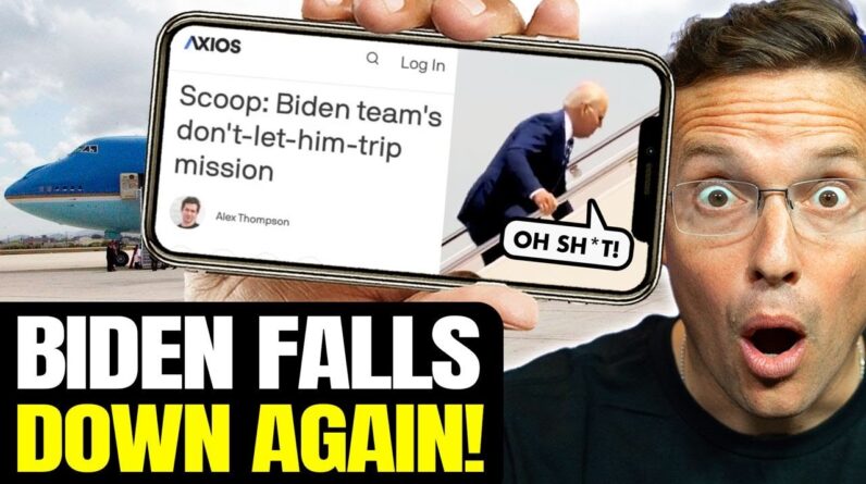 Joe Biden COLLAPSES Down STAIRS Again Right After Report On White House 'Don't-Let-Him-Trip Mission'