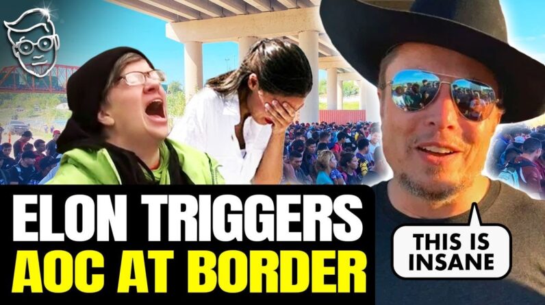 AOC SNAPS As Elon Musk BROADCASTS Biden's OPEN Border LIVE To Millions