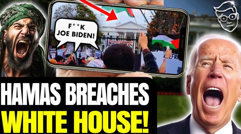 🚨 Hamas Activists STORM White House! Fight Cops, Deface Building, Vandalize Monuments, Scale Fence