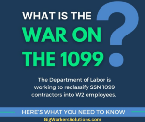 what is the ware on 1099 gig worker the department of labor is working to reclassify ssn1099 contractors in w2 employees 