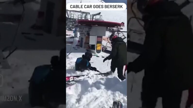 Ski Lift Has SHOCKING Malfunction