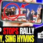 WOW: Trump STOPS Rally, LEADS 10,000 Patriots Singing 'Amazing Grace' After Scary Medical Emergency