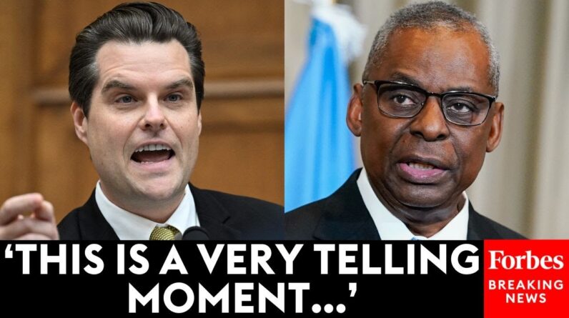 BREAKING NEWS: Matt Gaetz Grills Sec. Lloyd Austin On American 'Boots On The Ground' In Gaza