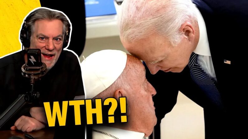 AWKWARD: Biden forces The Pope to "Touch Foreheads" in Bizarre Moment